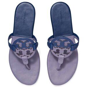 NEW  TORY BURCH Made In Brazil Miller Soft Leather Sandals Dark Lotus 1467mn